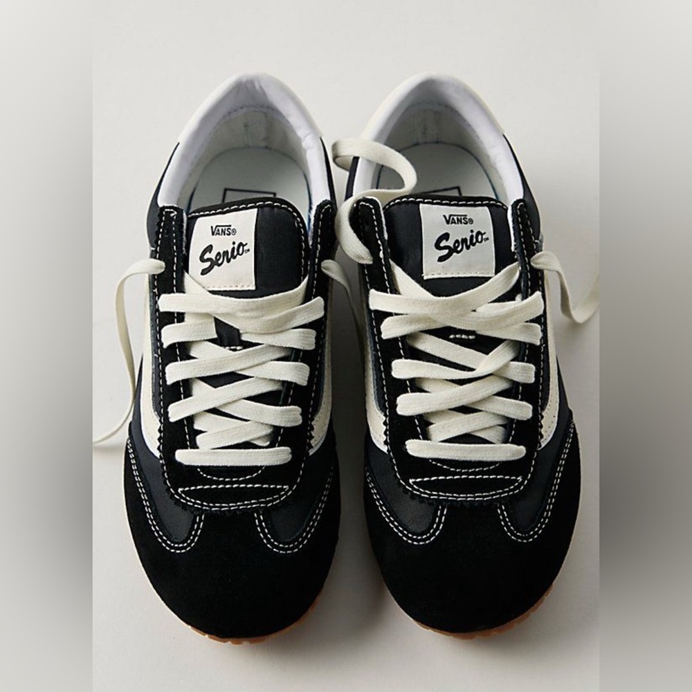 Vans Black and White Lace-Up Shoes